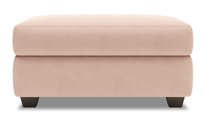 Made in Canada Customizable Sofa Lab The Trunk 39\" Linen-Look Fabric Storage Ottoman - Pax Rose Pink