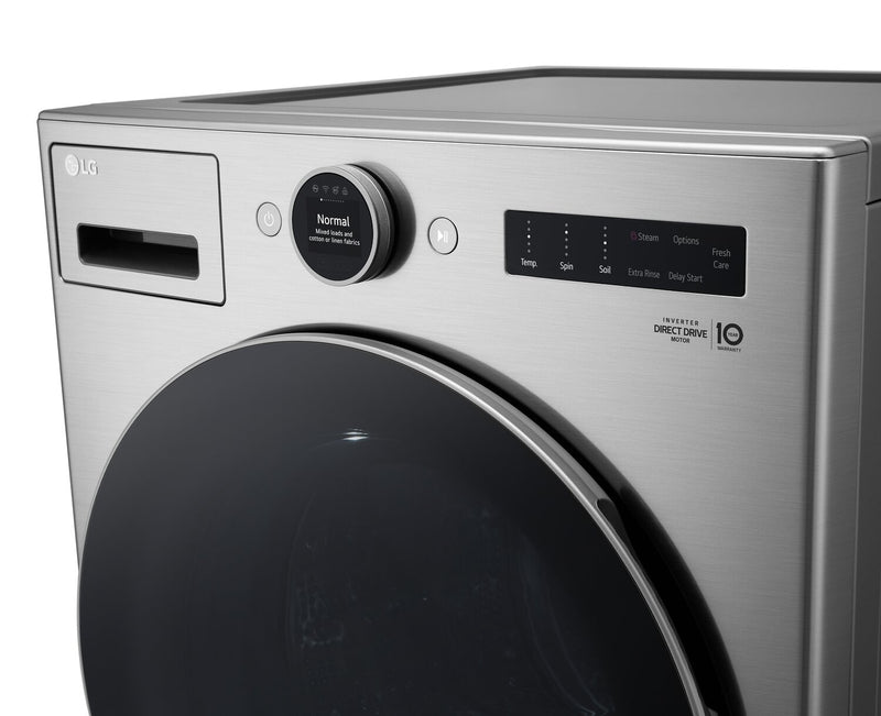 LG 5.2 Cu. Ft. Front-Load Washer and 7.4 Cu. Ft. Gas Dryer with TurboSteam®