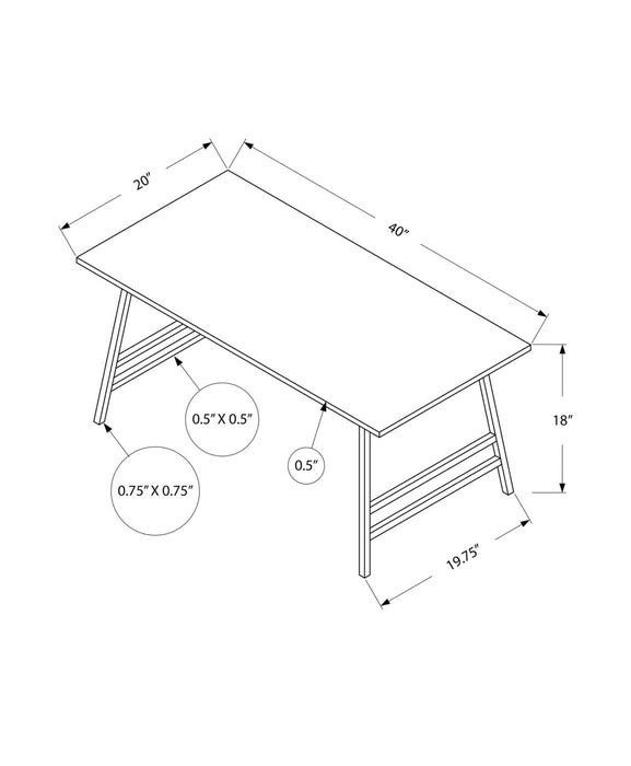 Atlas 40\" Modern Coffee Table - White Top with Grey Metal Legs