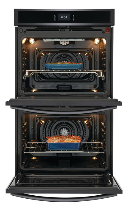 Frigidaire Gallery 30\" 5.3/5.3 Cu. Ft. Electric Double Wall Oven with Total Convection - Smudge-Proof® Black Stainless Steel - GCWD3067AD