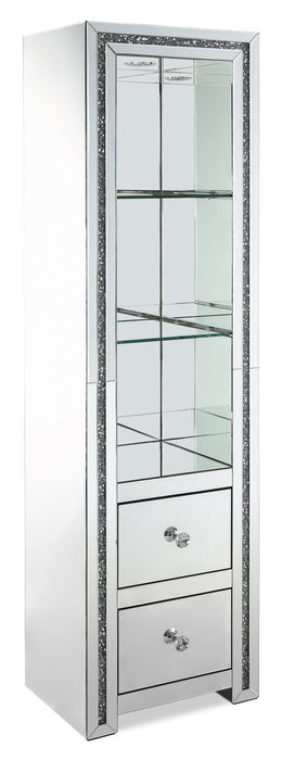 Oakley 98.5\" Glam 3-Piece Entertainment Centre with Storage and Cable Management for TVs up to 65\"- Silver