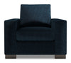 Made in Canada Sofa Lab Customizable Track 38\" Chenille Fabric Chair with Track Arms - Luxury Indigo Blue