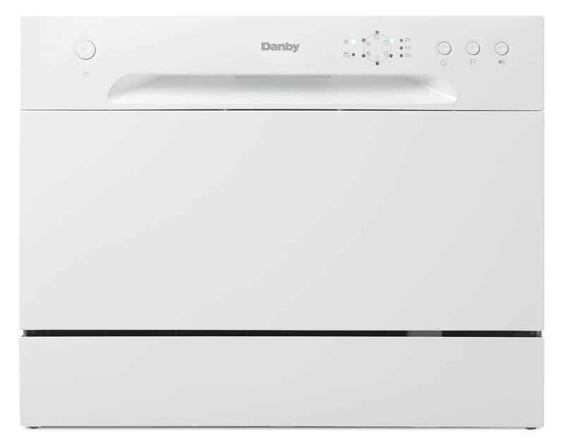 Danby 21.7\" 52 dBA  Front-Control Dishwasher - White - DDW621WDB