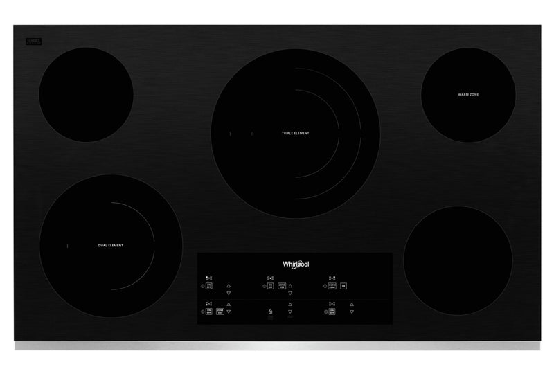 Whirlpool 36\" 5-Element Electric Cooktop - Stainless Steel - WCE97US6KS