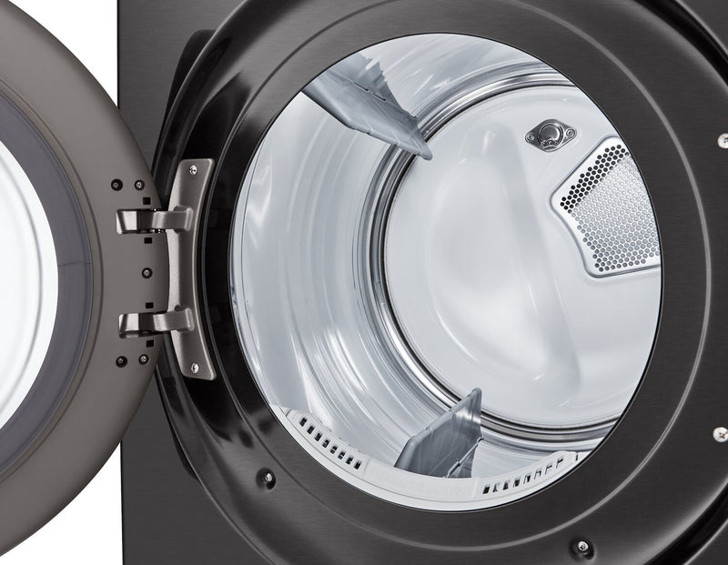 LG 7.4 Cu. Ft. Smart Electric Dryer with Steam - Black Steel - Stackable - DLEX6500B