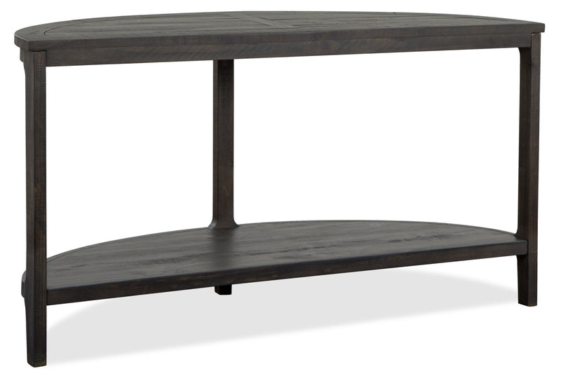 Axl 55\" Traditional Sofa Table with Shelf - Dark Grey-Brown Wood