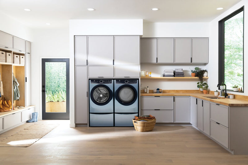 Electrolux 5.2 Cu. Ft. Front-Load Washer and 8 Cu. Ft. Gas Dryer - Glacier Blue