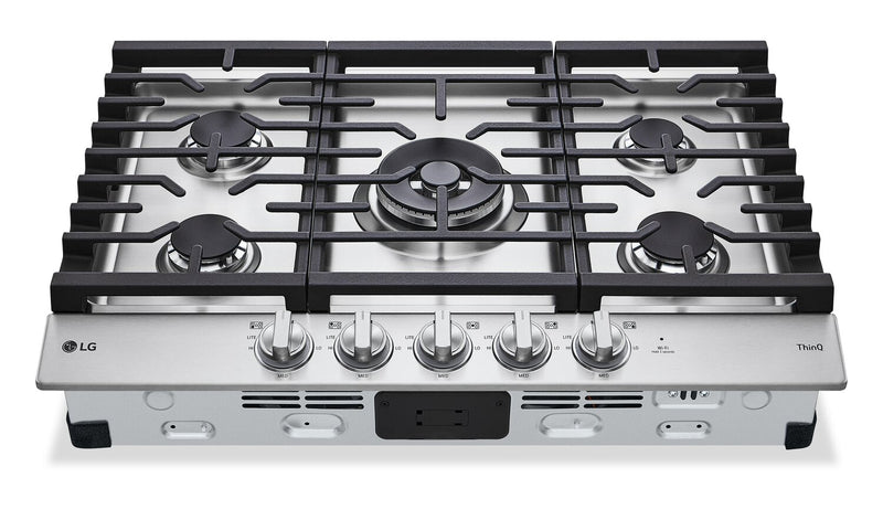LG 30\" 5-Element Gas Cooktop - Smudge Proof Stainless Steel - CBGJ3027S