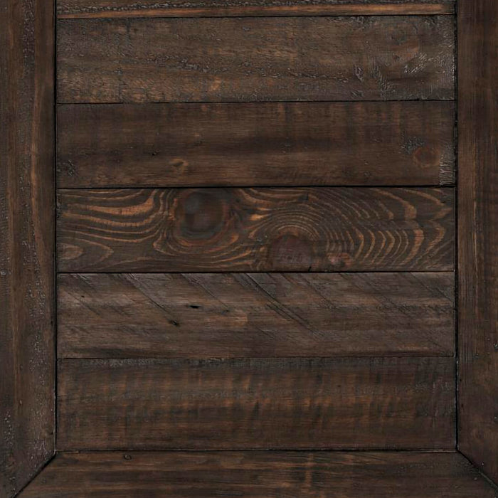 Morgan 24\" Rustic End Table with Storage and Shelf - Dark Brown with Reclaimed Wood