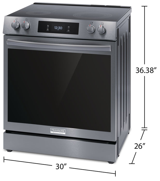Frigidaire Gallery 6.2 Cu. Ft. Electric Range With Total Convection and Air Fry - Smudge-Proof® Black Stainless Steel - GCFE306CBD