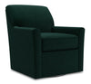 Made in Canada Sofa Lab Customizable Swivel 31\" Velvet Fabric Accent Chair - Hunter Green