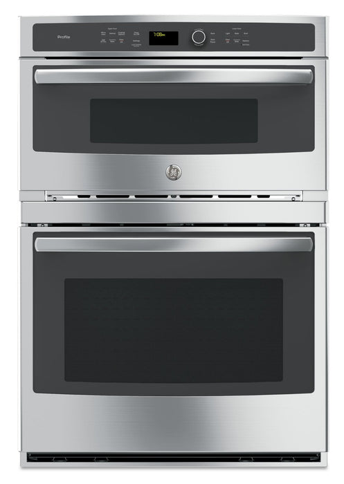 Profile 30\" 6.7 Cu. Ft. Electric Wall Oven and Microwave with True European Convection - Stainless - PT7800SHSS