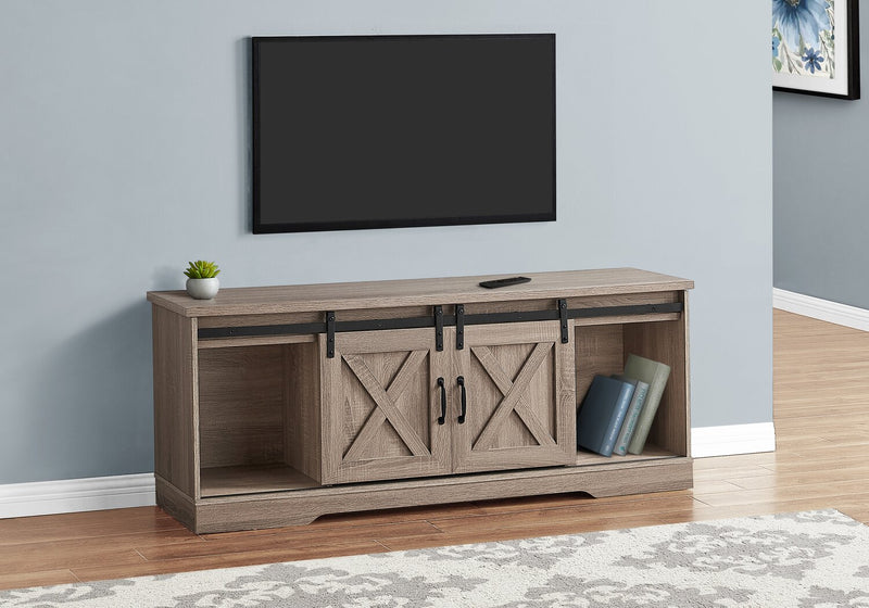 Marston 60\" Modern TV Stand with Storage and Cable Management for TVs up to 65\"- Dark Taupe