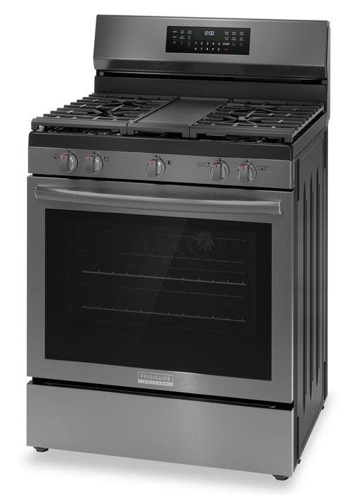 Frigidaire Gallery 5.1 Cu. Ft. Gas Range With Total Convection and Air Fry - Smudge-Proof® Black Stainless Steel - GCRG3060BD