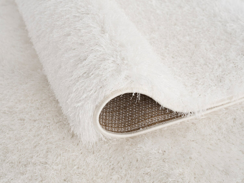 Harlow White Shag Area Rug - 5' x 7'
