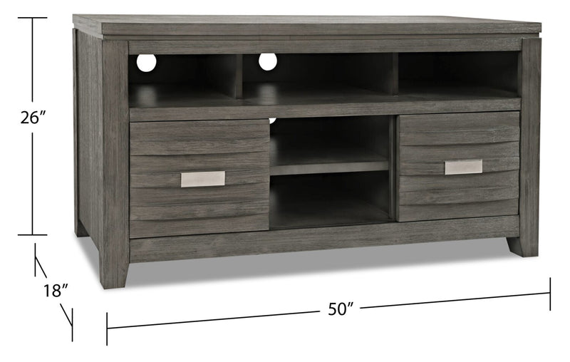 Bronx 50\" TV Stand with Storage and Cable Management for TVs up to 55\"- Grey