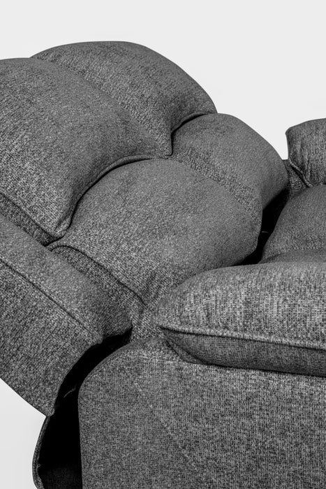 Chandler 60\" Chenille Fabric Reclining Loveseat - Grey