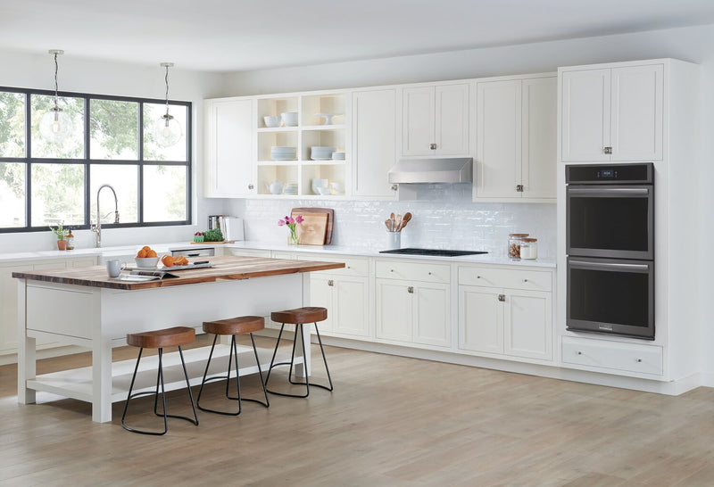 Frigidaire Gallery 27\" 3.8/3.8 Cu. Ft. Electric Double Wall Oven with Total Convection - Smudge-Proof® Black Stainless Steel - GCWD2767AD