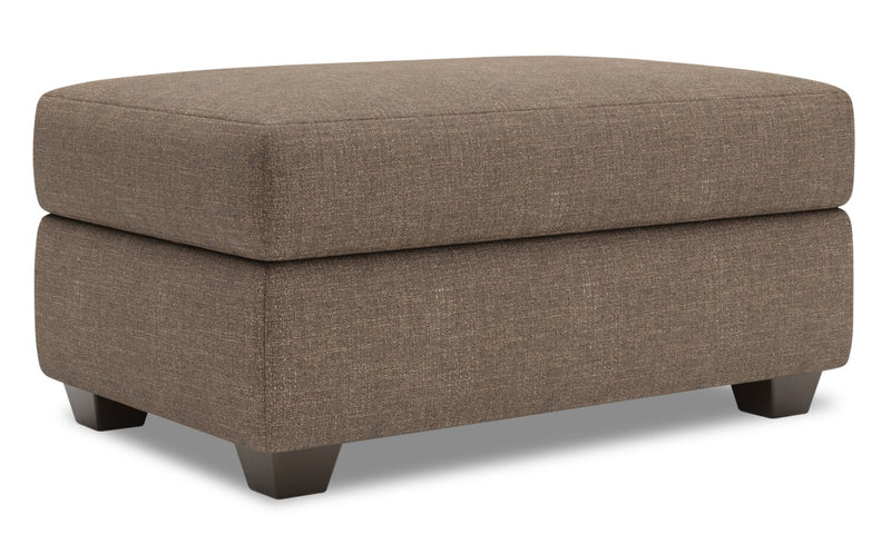 Made in Canada Customizable Sofa Lab The Trunk 39\" Linen-Look Fabric Storage Ottoman - Luna Praline Brown