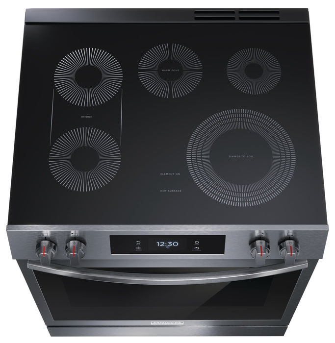 Frigidaire Gallery 6.2 Cu. Ft. Electric Range With Total Convection and Air Fry - Smudge-Proof® Black Stainless Steel - GCFE306CBD