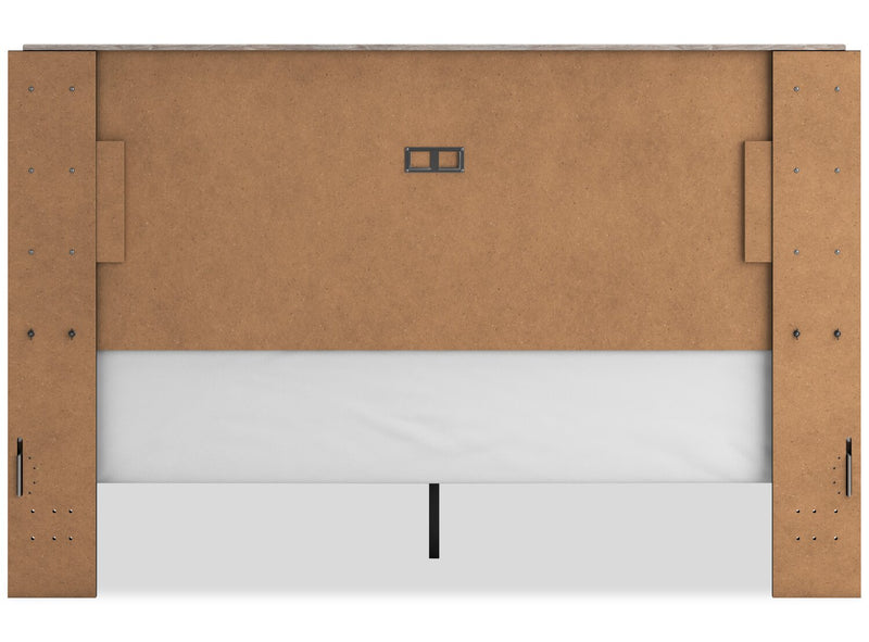 Zen Panel Bed, Light Grey - King Size