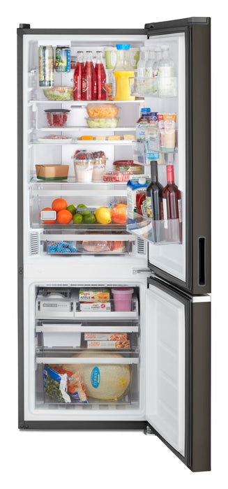 Whirlpool 24\" 12.9 Cu. Ft. Bottom-Mount Refrigerator - Black Stainless Finish - WRB543CMJV