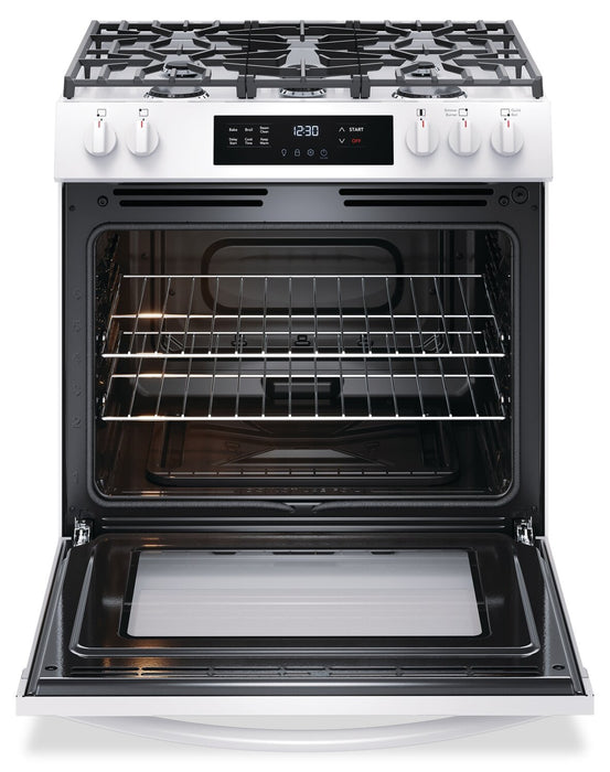 Frigidaire 5.1 Cu. Ft. Gas Range With Quick Preheat and Five Burner Cooktop - White - FCFG3062AW