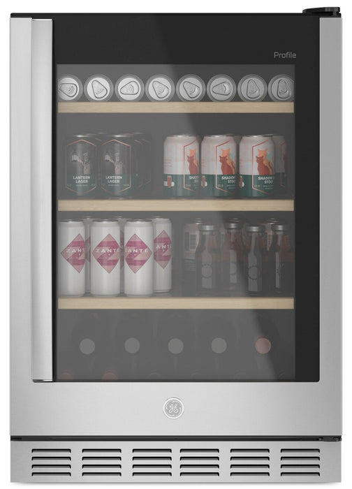 Profile 24\" 5.1 Cu. Ft. Beverage Centre Refrigerator - Stainless - PVS06BSPSS