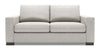Made in Canada Customizable Sofa Lab Track 75\" Chenille Fabric Condo Size Sofa with Track Arms - Luxury Silver