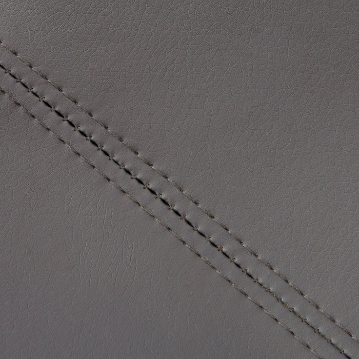 Cole Counter-Height Stool with Vegan Leather Fabric, Metal - Grey