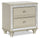 ["Tyra Bedside 2-Drawer Nightstand, 28##PACKAGEDETAILSquot;W x 29##PACKAGEDETAILSquot;H, Glam - Champagne"]