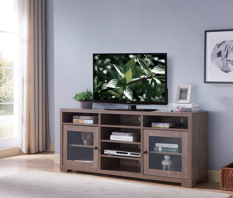 Perry 62\" TV Stand with Storage and Cable Management for TVs up to 70\"- Hazelnut