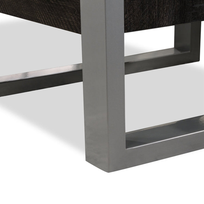 Rayna 59.84\" L-Shaped Office Desk with 2-Drawers - Blade Walnut