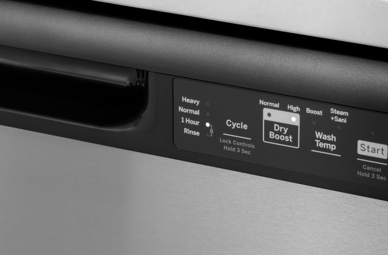 GE 24\" 59 dBA Built-In Front-Control Dishwasher with Piranha Hard Food Disposer - Stainless - GDF510PSRSS