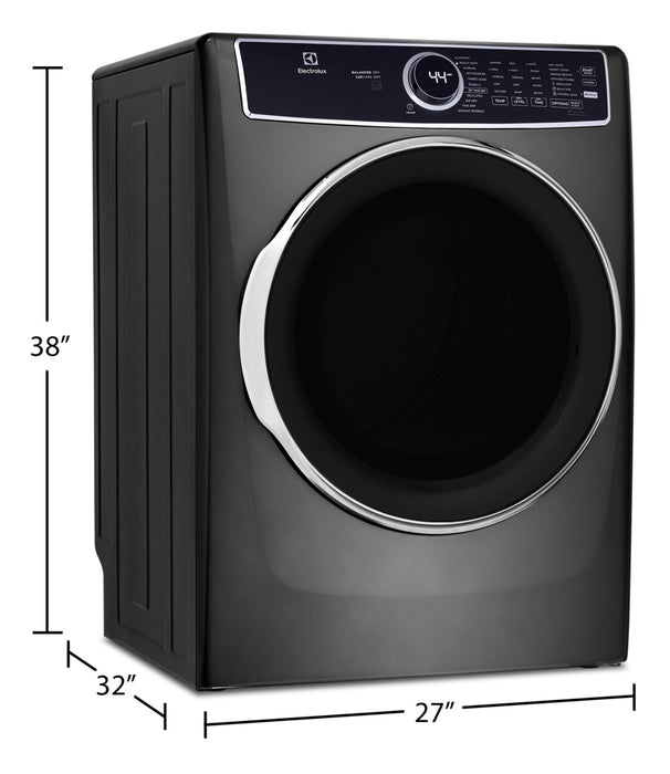 Electrolux 8 Cu. Ft. Electric Dryer with Steam - Titanium - Stackable - ELFE763CAT