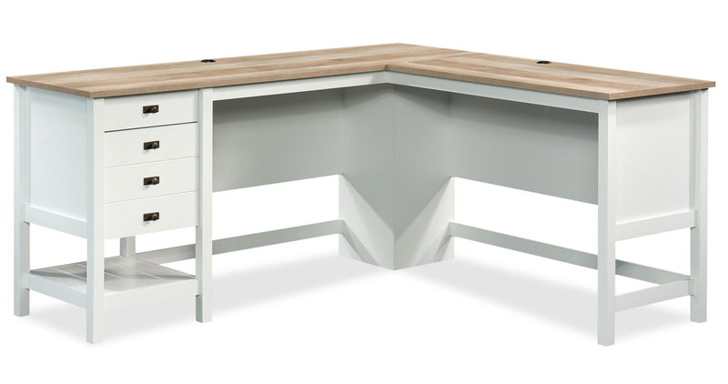 Joana 65.12\" L-Shaped Office Desk - Soft White 