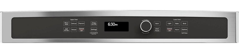 GE 30\" 6.7 Cu. Ft. Electric Wall Oven with Microwave and True European Convection - Stainless - JT3800SHSS