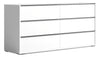 ["Raia Bedroom 6-Drawer Dresser - Made in Italy, 59\"W x 33\"H, Modern - White"]