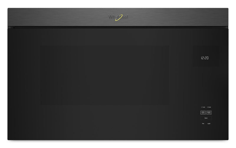 Whirlpool 1.1 Cu. Ft. Flush Over-the-Range Microwave with 900 Watts Cooking - Black Stainless - YWMMF5930PV