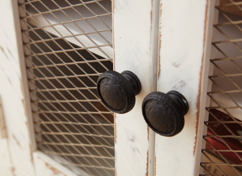 Benjy 24\" Rustic End Table with Storage - Two Tone Wood
