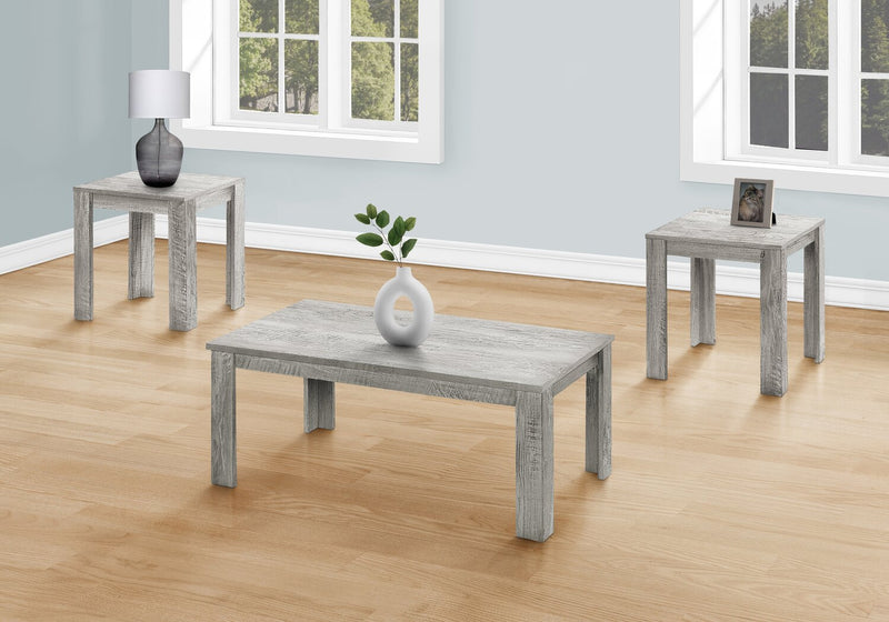 Remy 44\" Traditional 3-Pack Coffee + 2 End Tables - Grey 