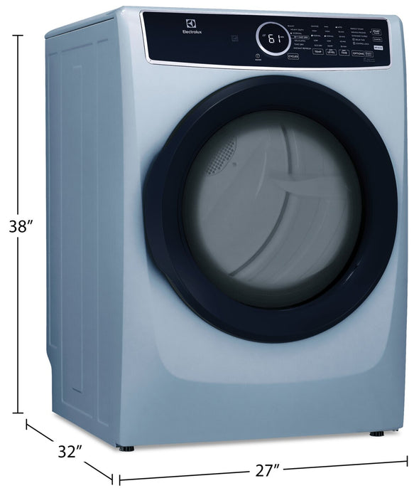 Electrolux 8 Cu. Ft. Gas Dryer with Steam - Glacier Blue - Stackable - ELFG7437AG