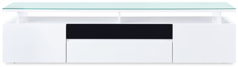 Adam 78\" Modern TV Stand with Storage and Cable Management for TVs up to 85\"- White