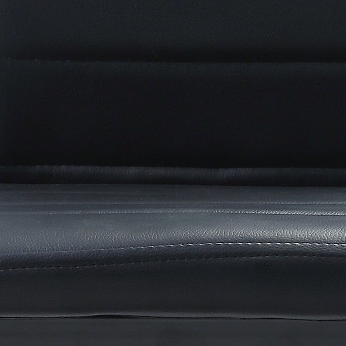 Onyx Dining Chair with Vegan-Leather Fabric, Metal - Black