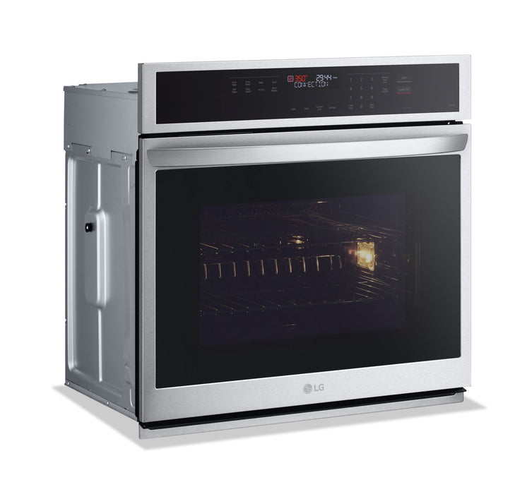 LG 30\" 4.7 Cu. Ft. Electric Wall Oven with True Convection - Smudge Proof Stainless Steel - WSEP4723F