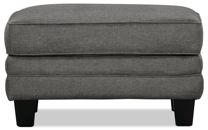 Made in Canada Tula 35\" Fabric Ottoman - Steel Grey