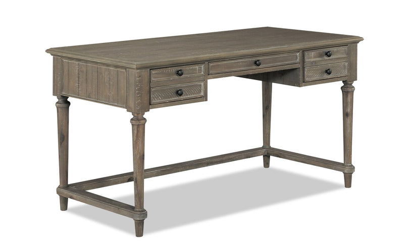 Winston 58\" Writing Office Desk with 3-Drawers - Light Brown Driftwood