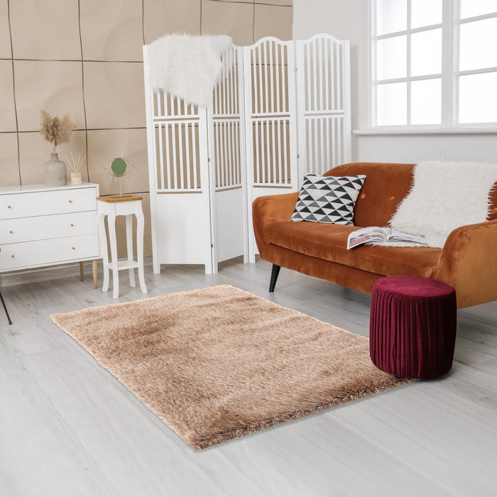 Harlow Gold Shag Area Rug - 5' x 7'