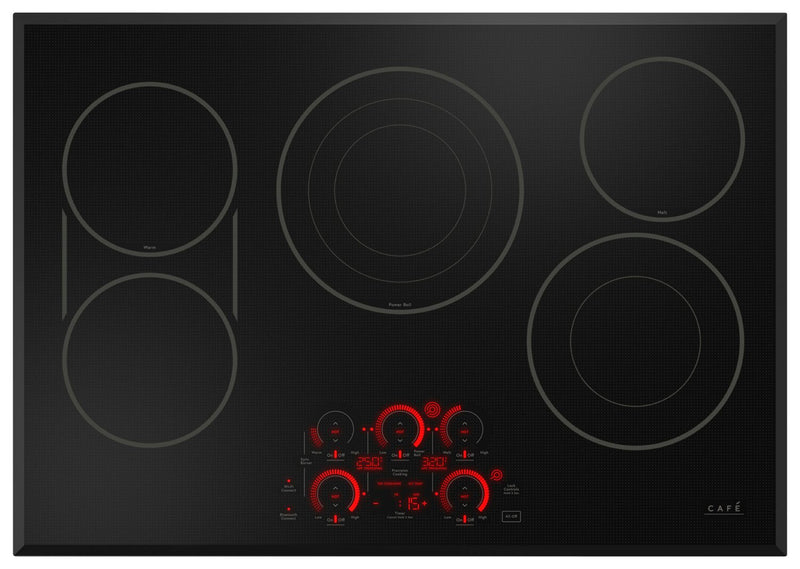 Cafe 30\" 5-Element Electric Cooktop - Black - CEP90301TBB