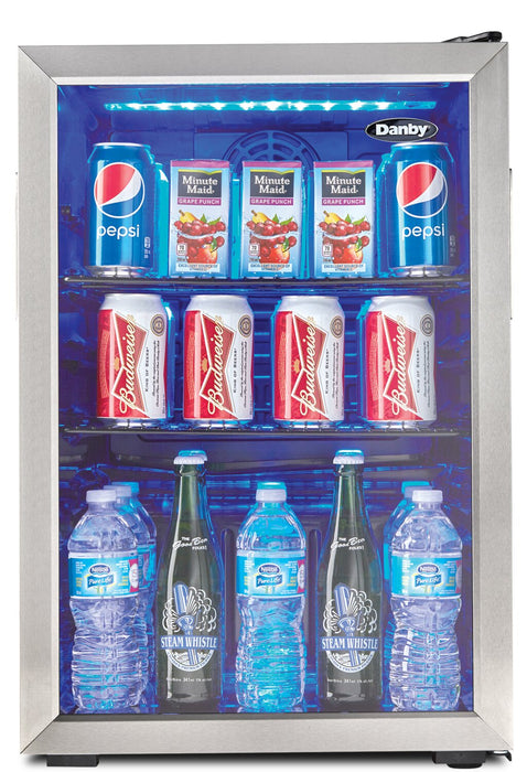Danby 17.5\" 2.6 Cu. Ft. Single-Door Beverage Centre - Stainless Steel - DBC026A1BSSDB